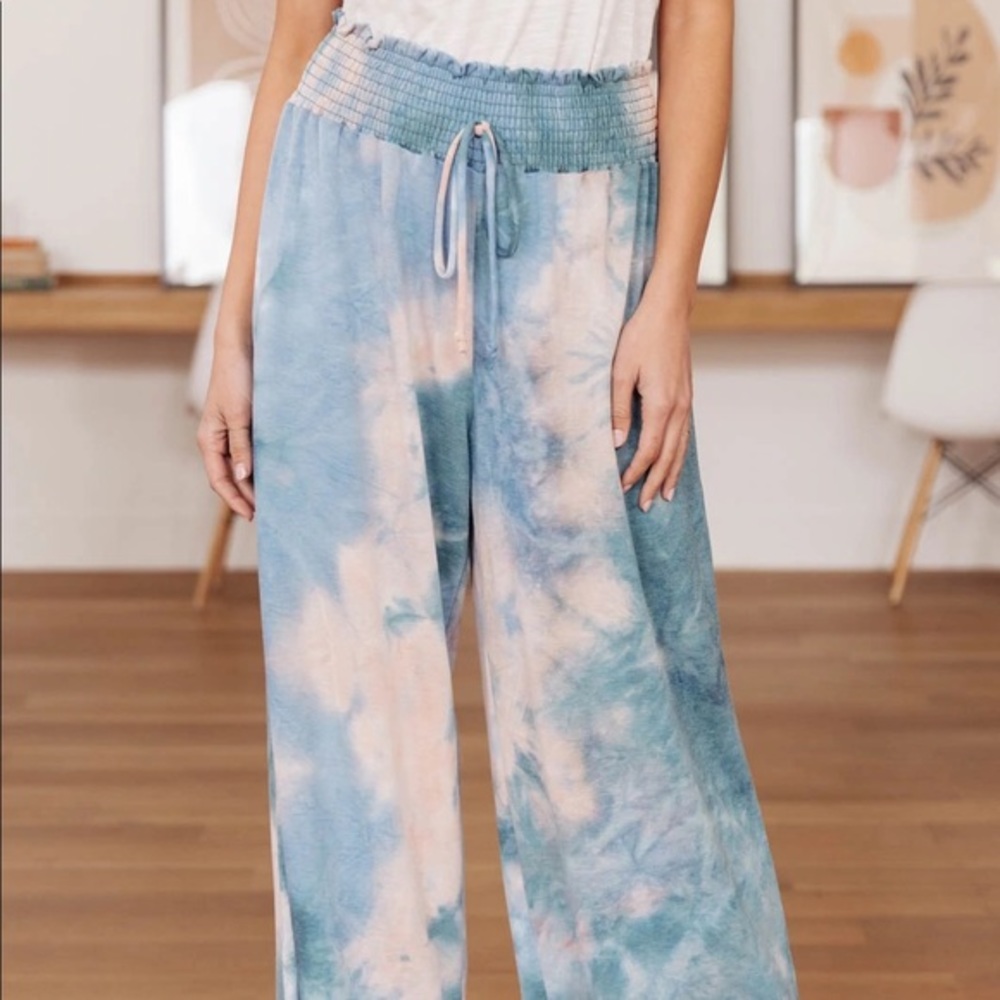BEACHY CLEAN WIDE LEG TROUSERS - Picture 1 of 12